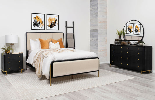 Arini King Bedroom Set - Cream & Black