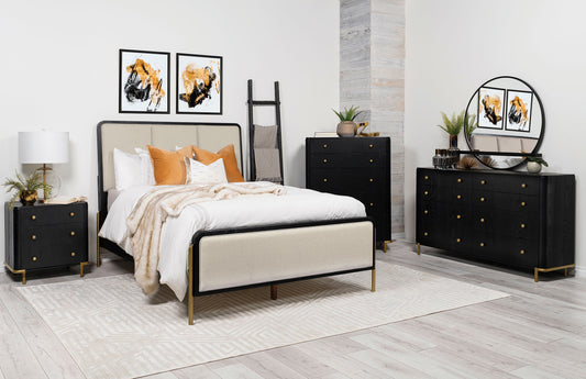 Arini King Bedroom Set - Cream & Black