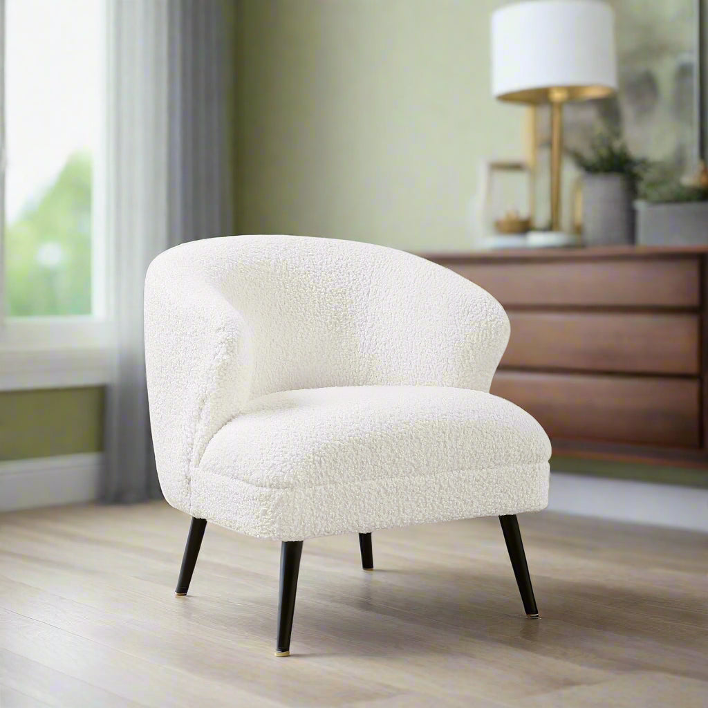 Arlo Beige Bouclé Accent Chair