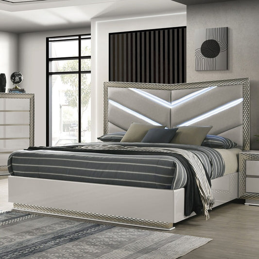 Ventnor Queen Glam Bedroom Collection, Gray