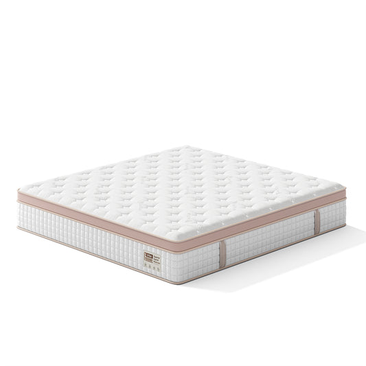 12 Inch Firm Hybrid Mattress – King Size – Gel Memory Foam & Pocket Springs – Pressure Relief, Motion Isolation, Ergonomic Modern Bed
