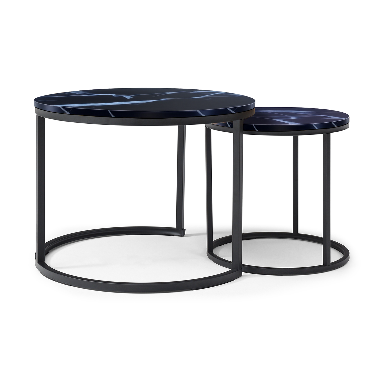 Black Nesting Tables with Black Legs - detail view 6