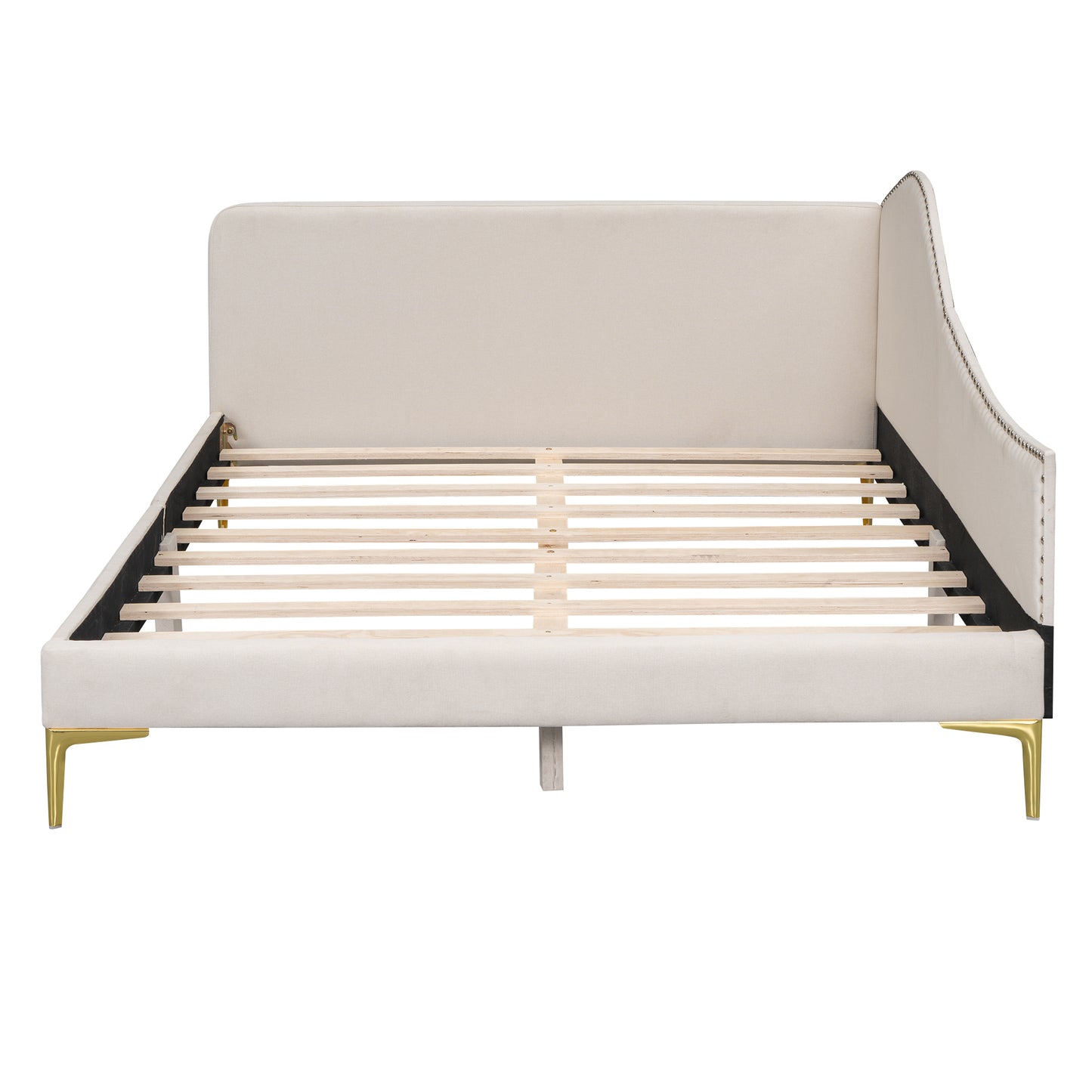 Ori Full Size Upholstered Daybed with Headboard and Armrest