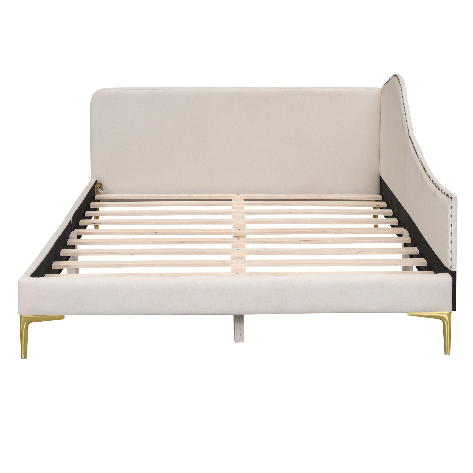 Ori Full Size Upholstered Daybed with Headboard and Armrest
