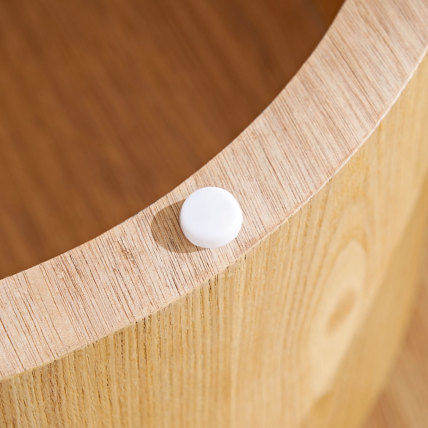 19" Round MDF Side Table Sintered Stone Tabletop - Natural - detail view 7