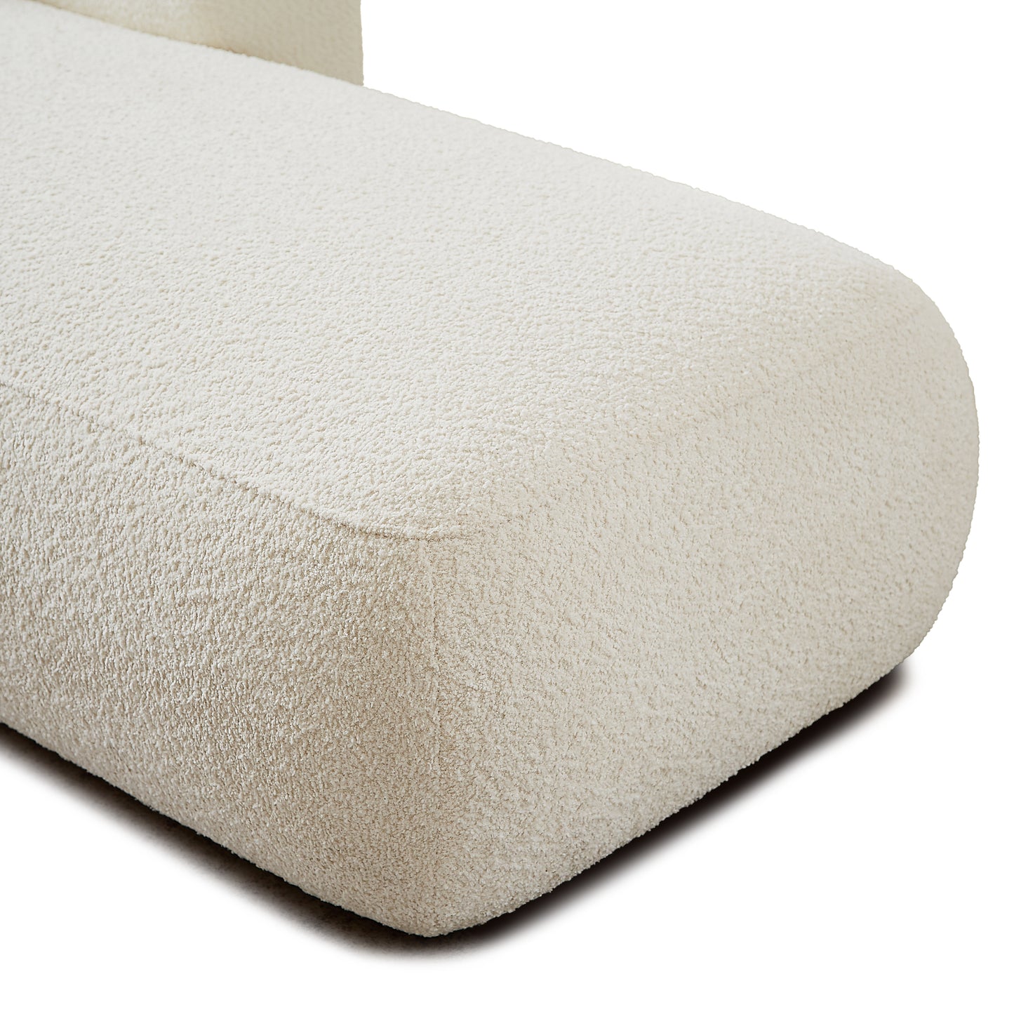 Upholstered Chaise Lounge - Cream - detail view 2