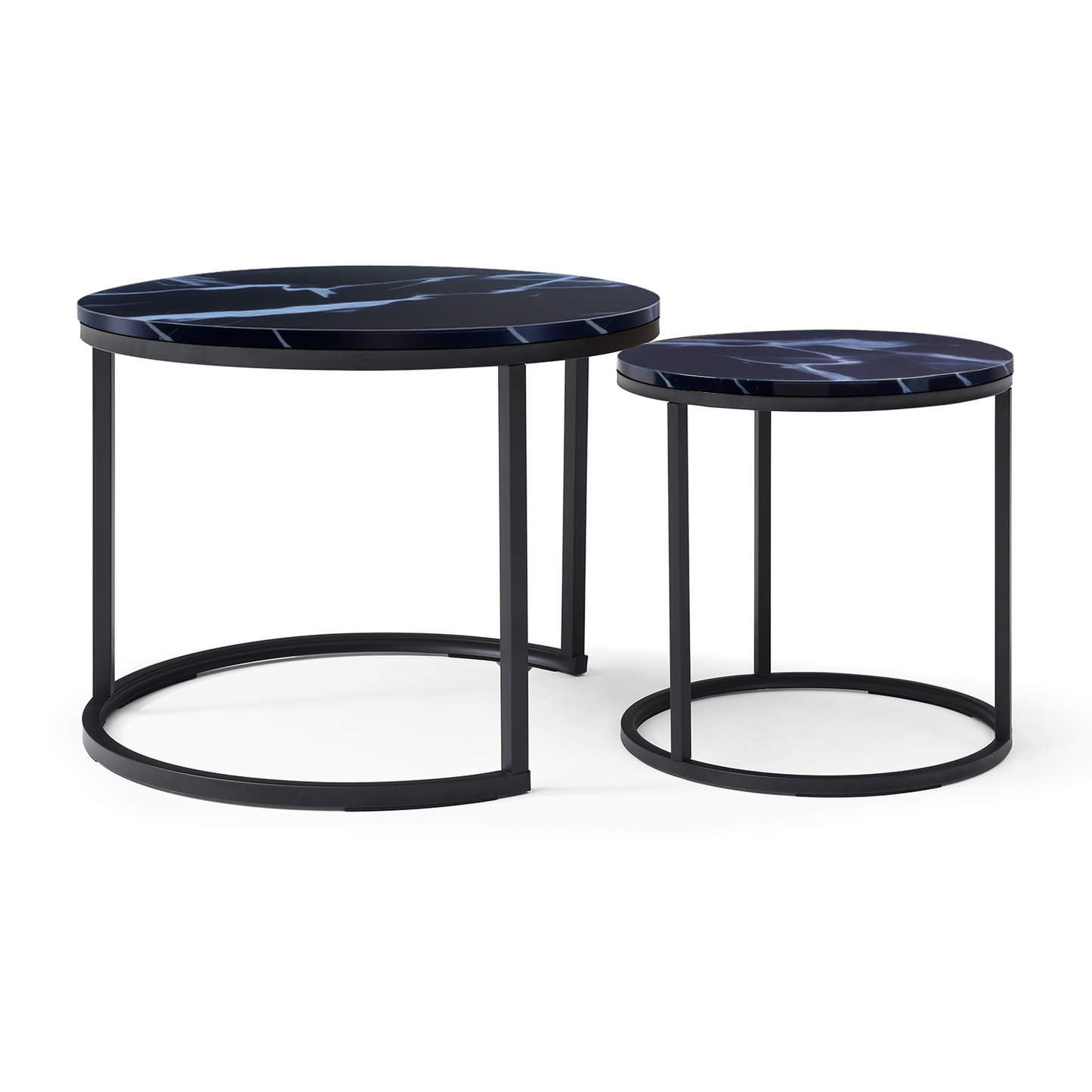 Black Nesting Tables with Black Legs - detail view 7