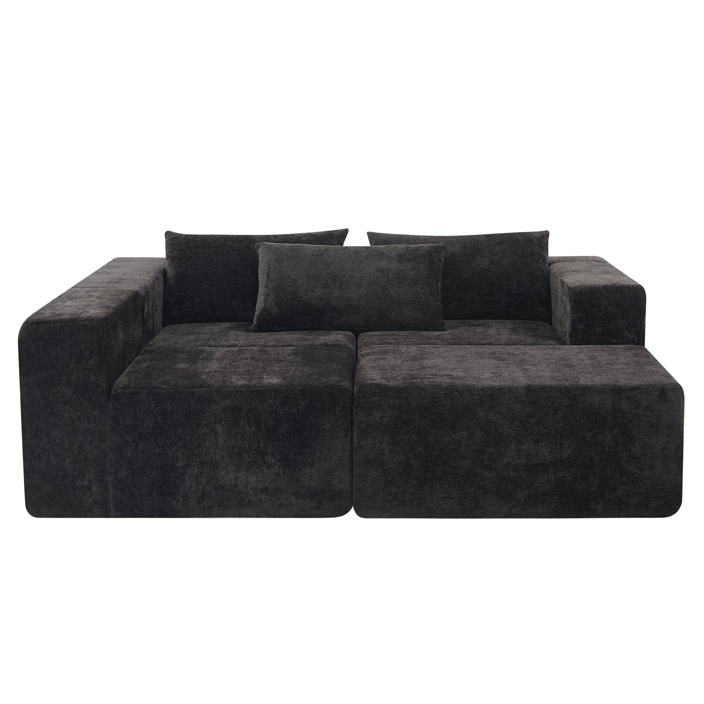 107' Compressed Sectional Sofas(Black) - detail view 6