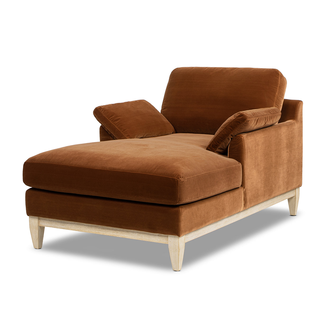 Pasadena Modern Farmhouse Chaise Lounge Chair - Orange - detail view 4