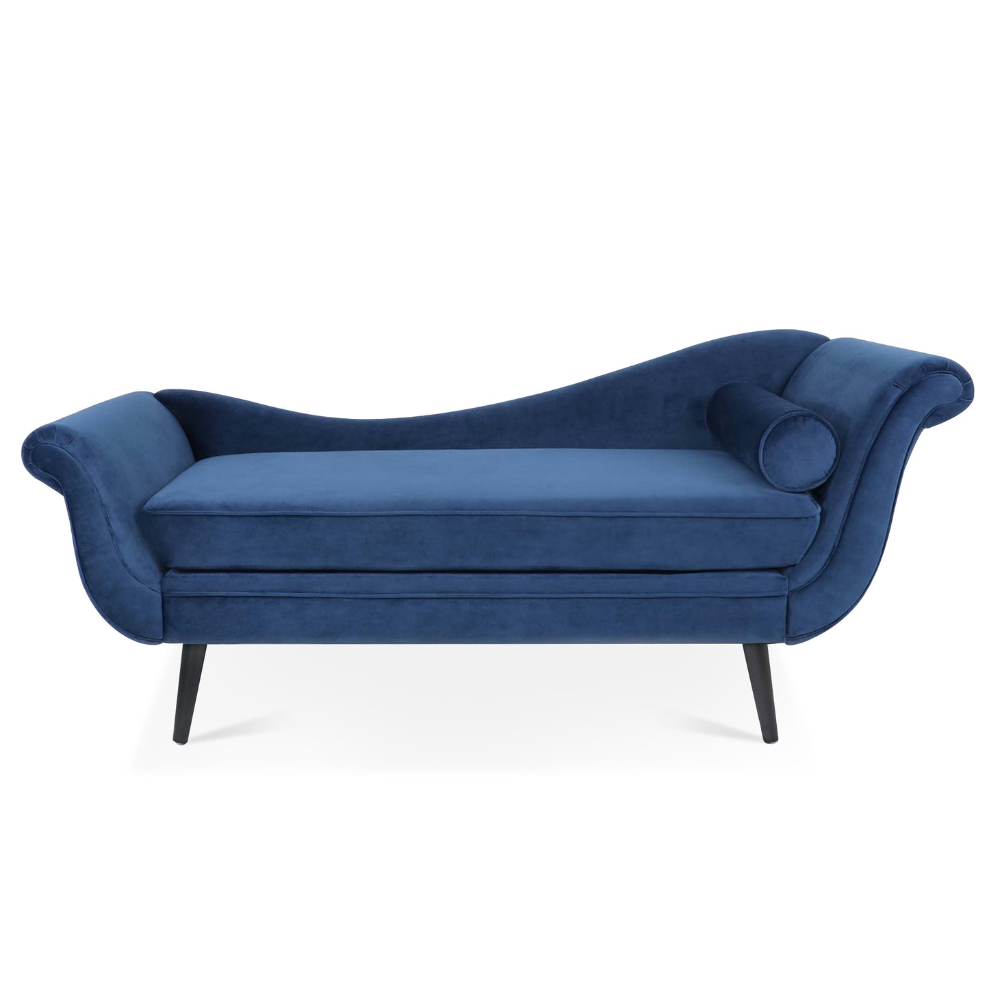 Chaise Lounge with Scroll Arm - Blue - detail view 5