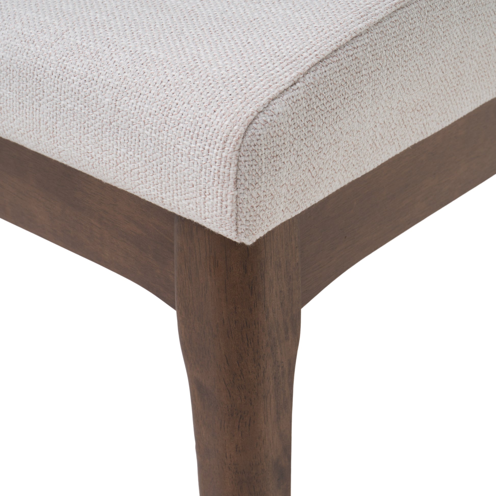 Betty Linen Dining Side Chairs with Wood Trim Set of 2