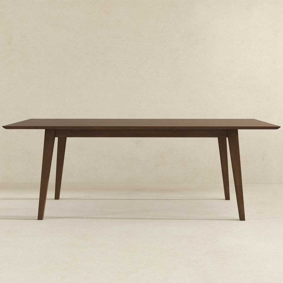 Levi Modern Style Solid Wood Rectangular Dining Kitchen Table Brown 86' - primary color shot
