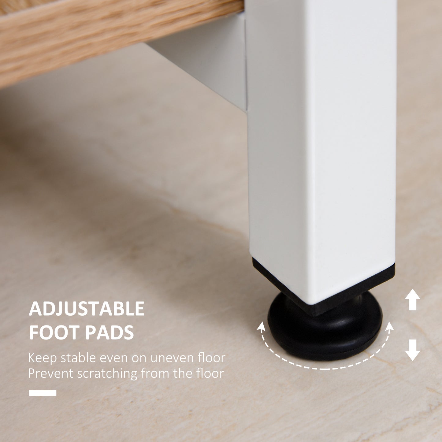 68 Inch Office Table Computer Desk Workstation Bookshelf with CPU Stand, Spacious Storage Shelves & Chic Modern Woodgrain Design, Oak Wood Grain