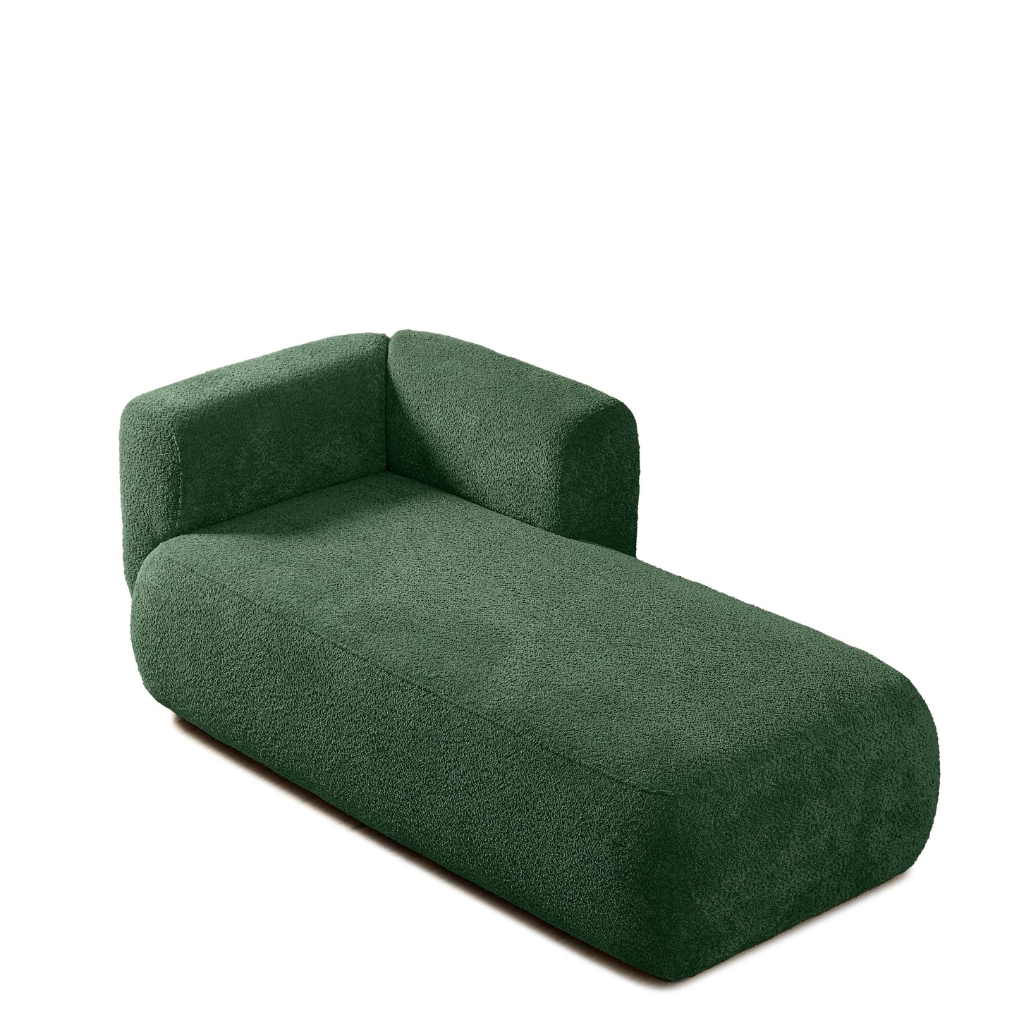 Upholstered Chaise Lounge - Green - detail view 4