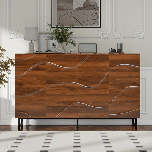 Modern Art Solid Wood Sideboard - primary color shot
