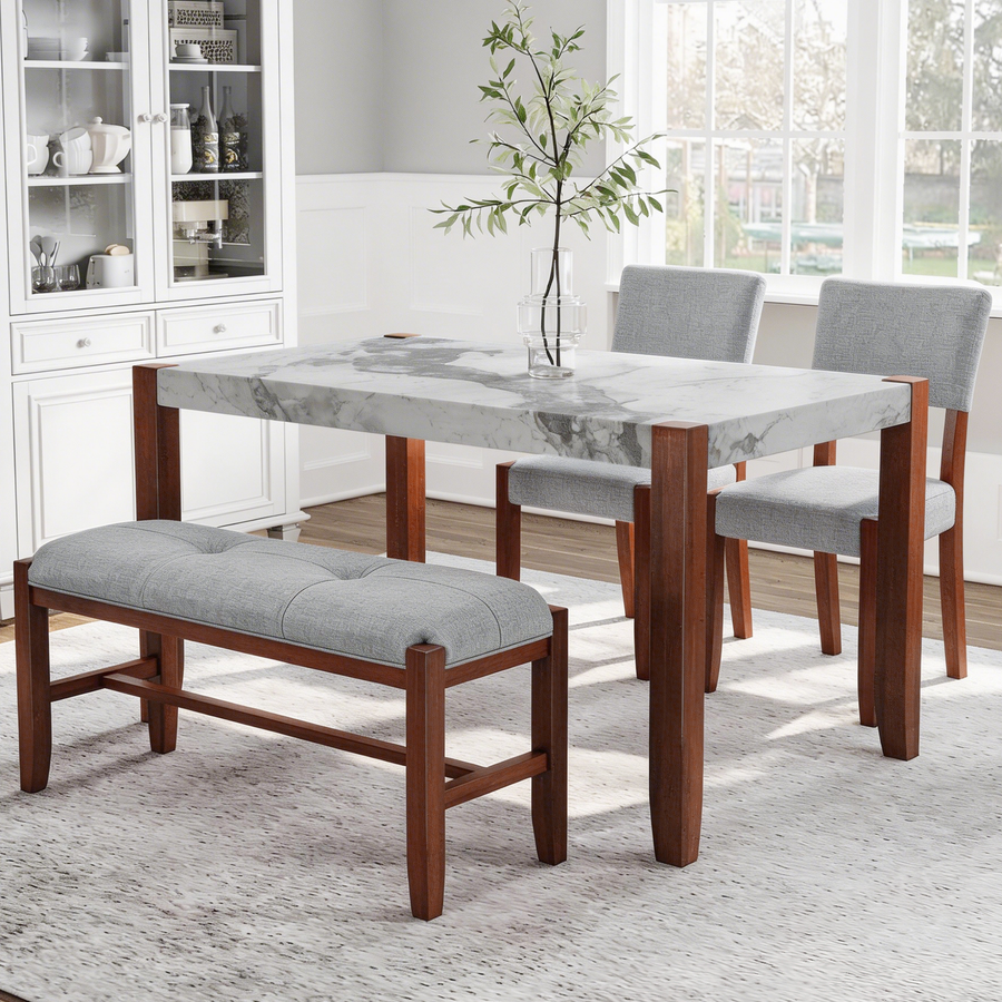 4-Piece Dining Set - Gray - primary color shot