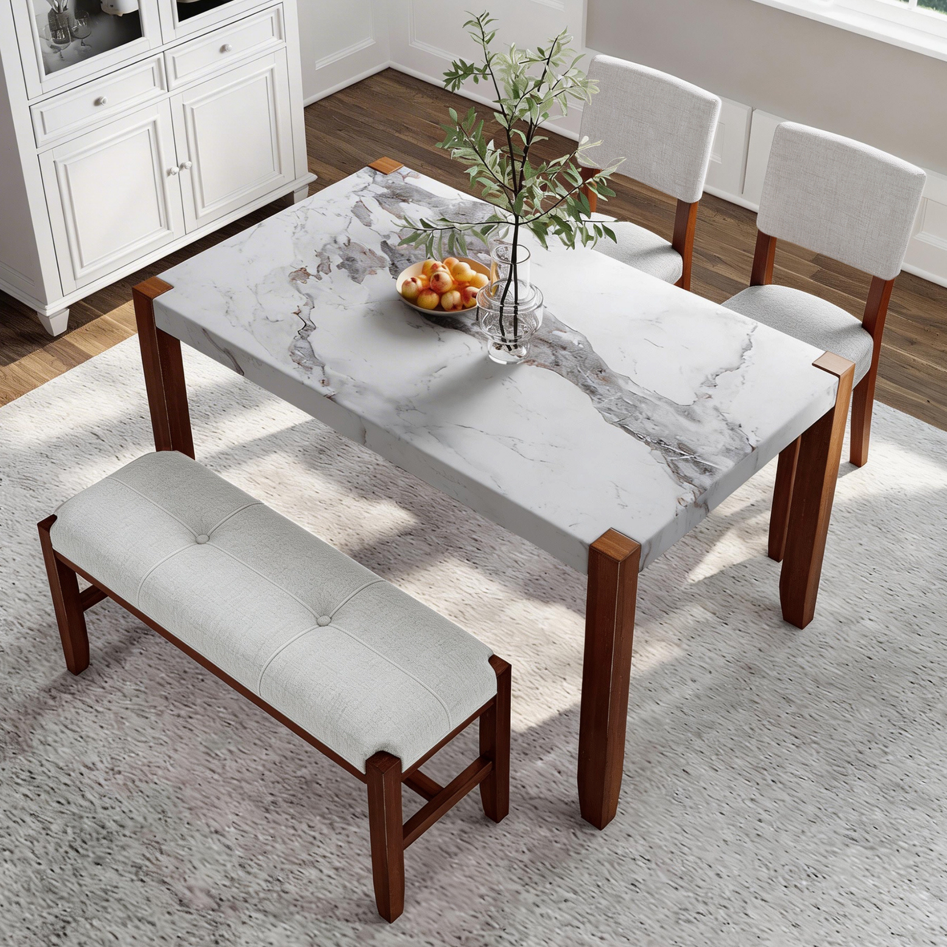 4-Piece Dining Set - Beige - detail view 3