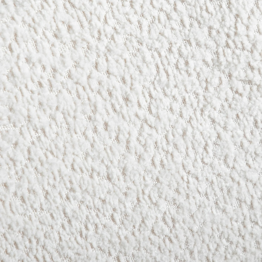 Thusis Full Bed - Mid-Century Modern Walnut/Beige Bouclé