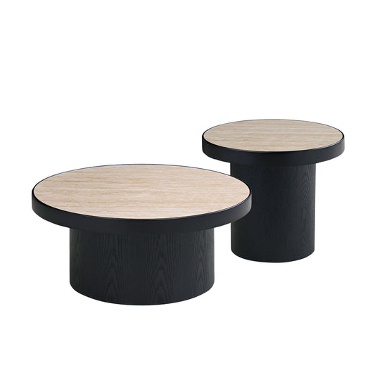 Set of 2 Coffee Table - Black - primary color shot