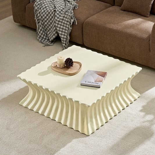 Beige Fiberglass Coffee Table