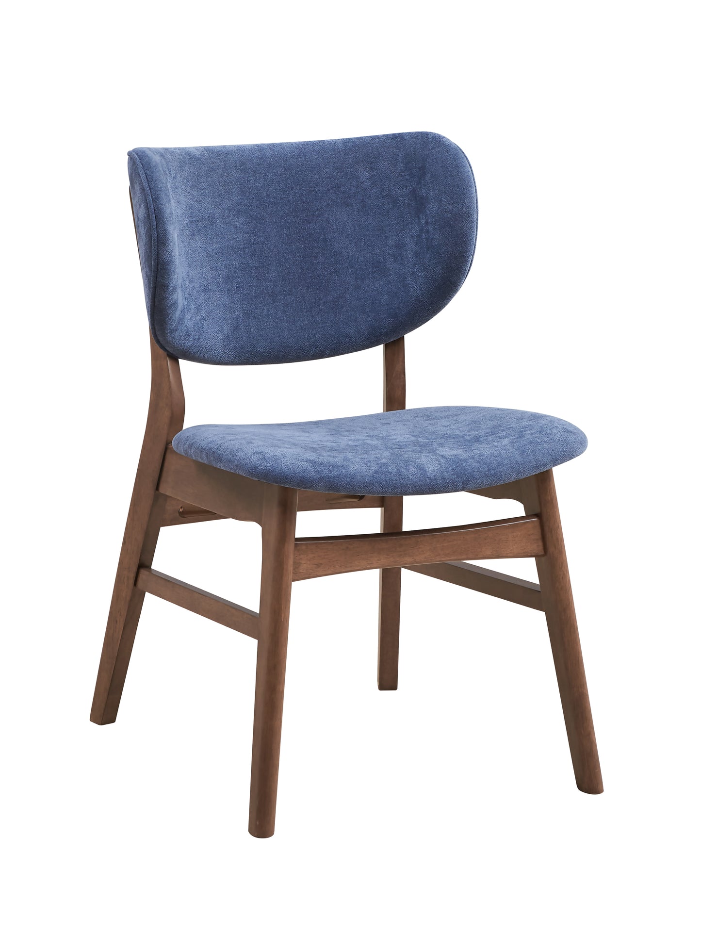 Upholstered Fabric Side Chairs – Blue (Set of 2)