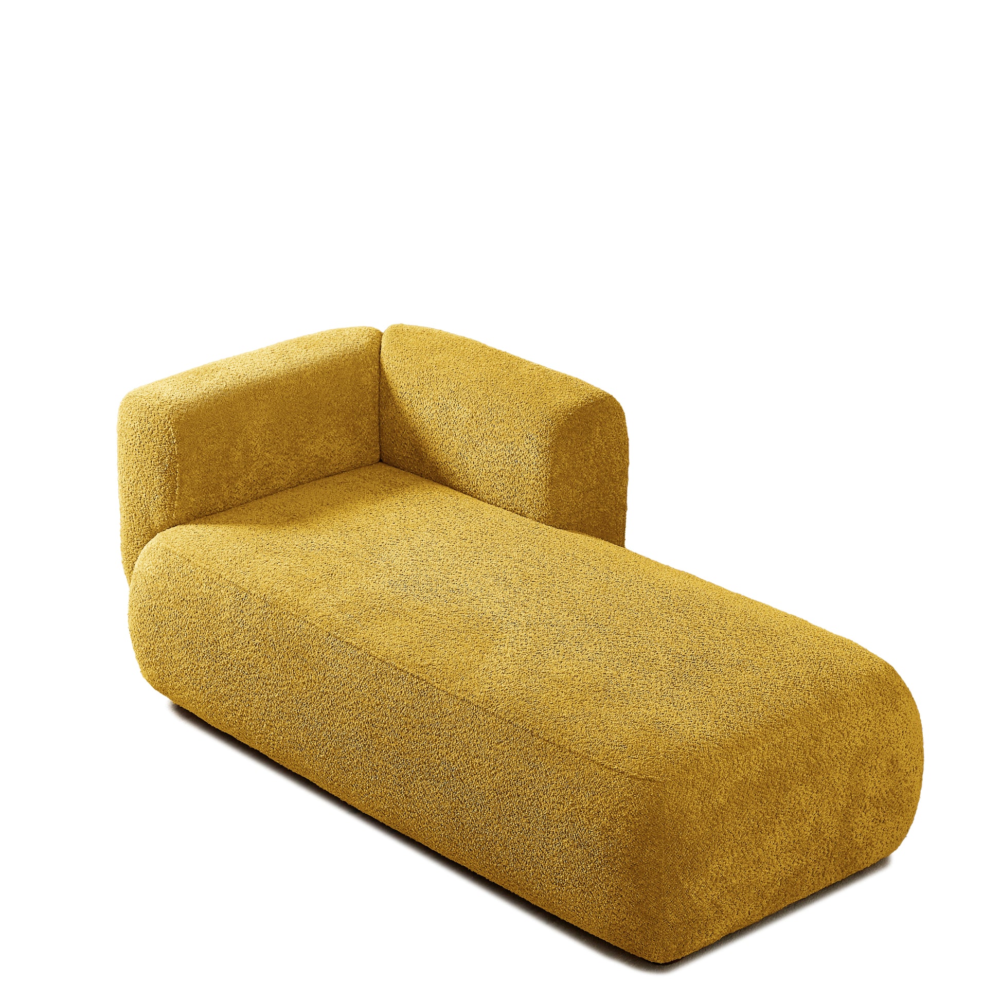 Upholstered Chaise Lounge - Yellow - detail view 4