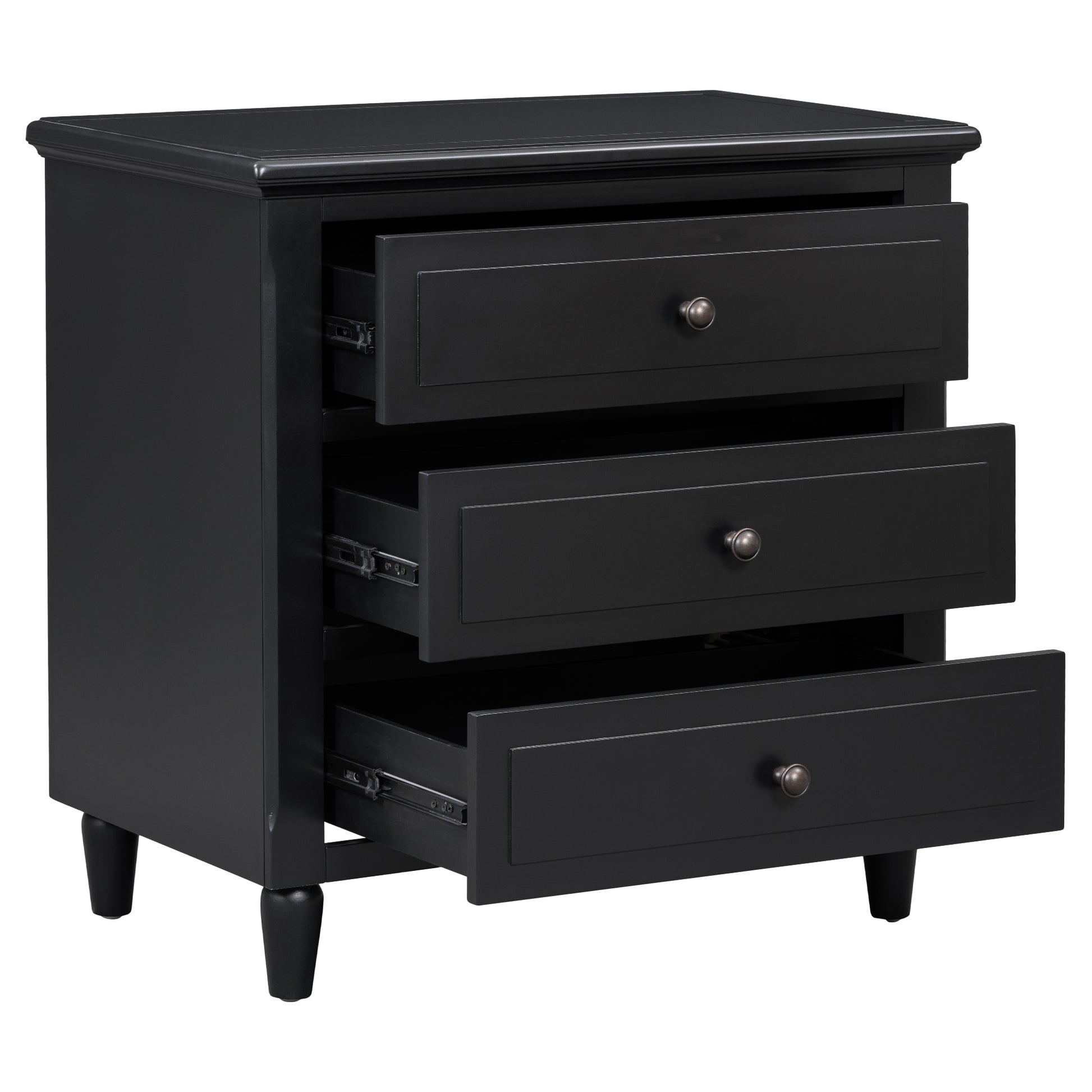 Black Glider Nesting Tables with Black Legs - detail view 6
