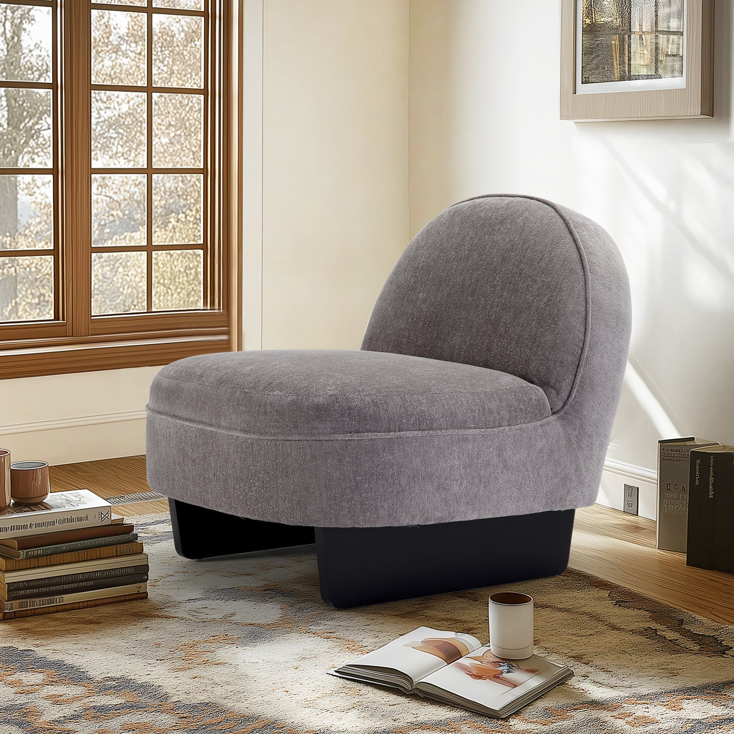 Ainsley Gray Bouclé Accent Chair