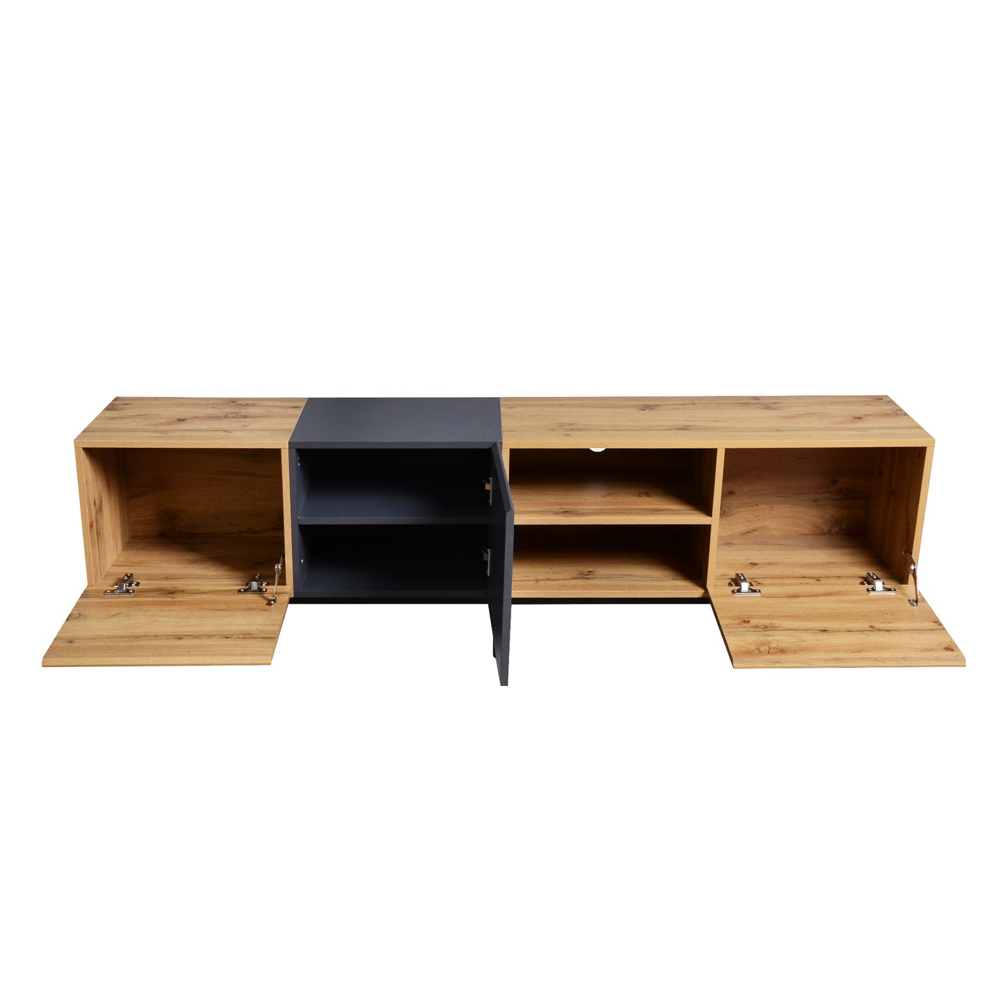 Adeline Modern 80" TV Console, Brown