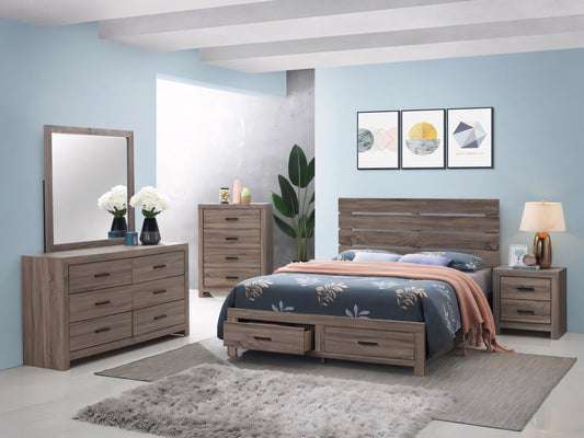 Brantford King Platform Storage Bed in Barrel Oak