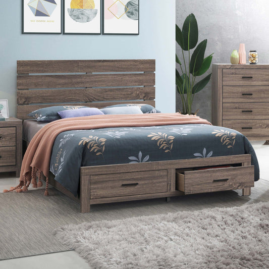 Brantford King Platform Storage Bed in Barrel Oak