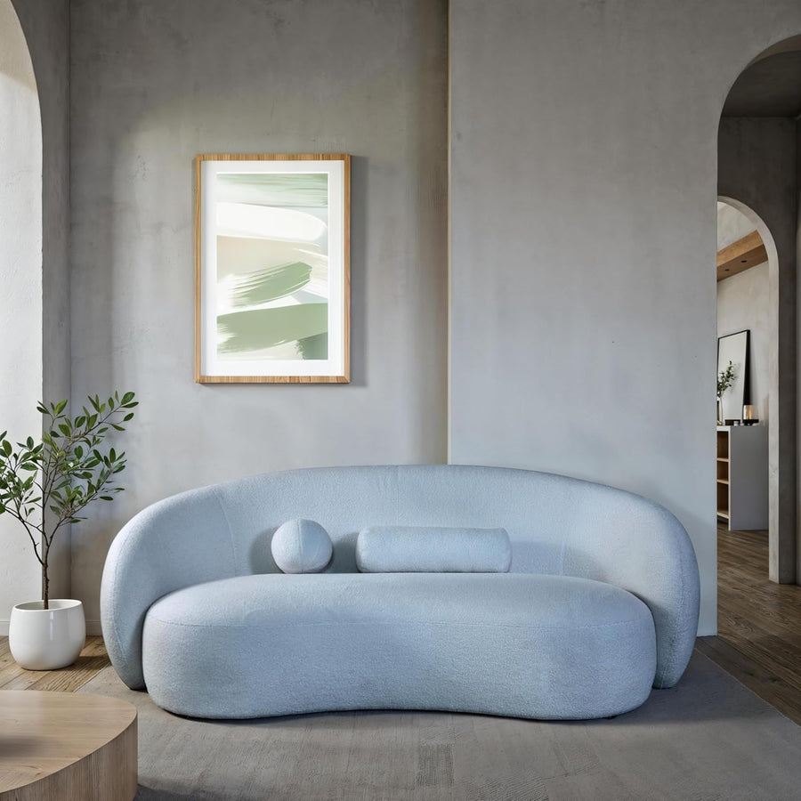 Brevik Contemporary Chenille Sofa – Powder Blue