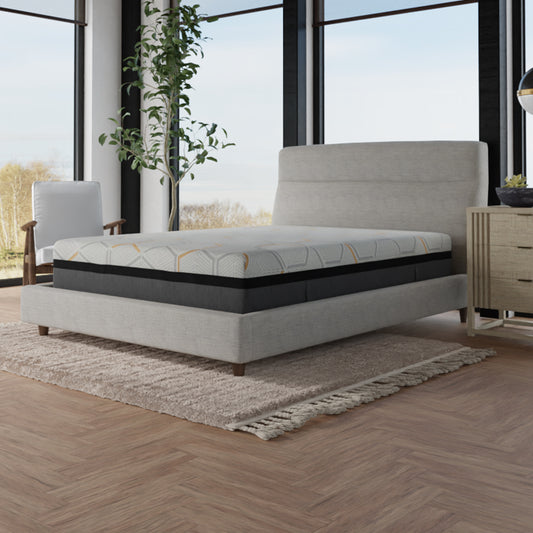 Parker 14" Hybrid Copper Gel Cooling Memory Foam Mattress with Edge Support and Air Ridge Foam, Queen