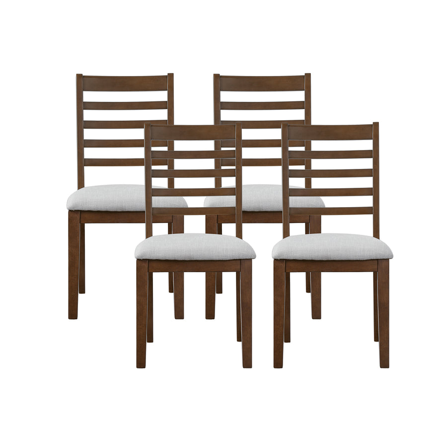 4-Piece Farmhouse Dining Chairs Set - Beige,walnut - detail view 5
