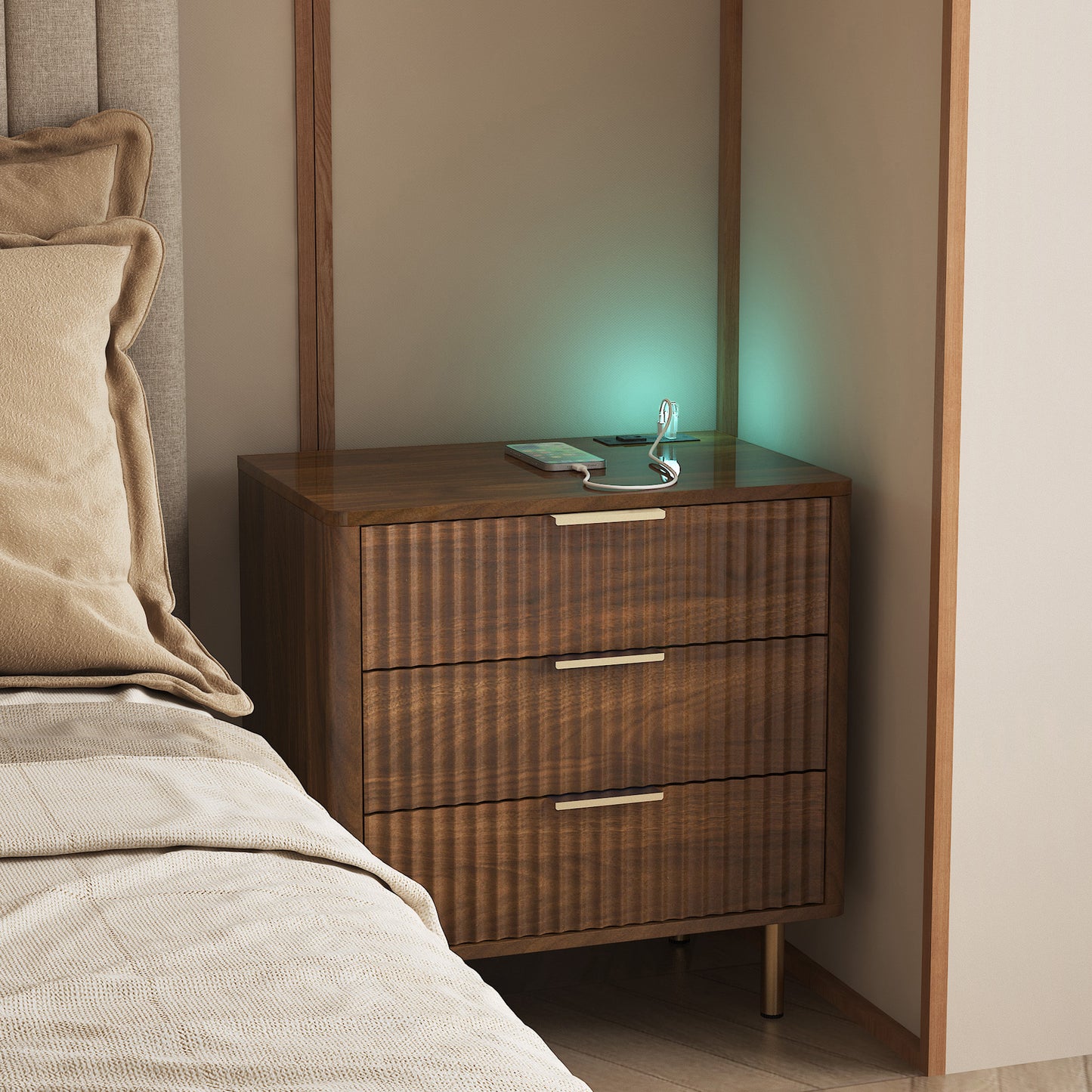 Nightstand with Charging Station - primary color shot