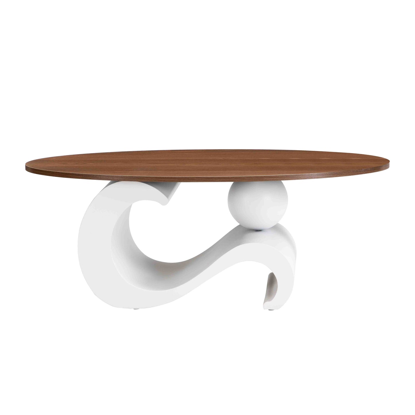 Brown & White Steel Frame Nesting Tables - detail view 5