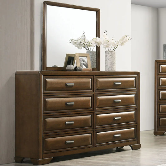 Caerwys Transitional Dresser with Bracket Legs - Brown