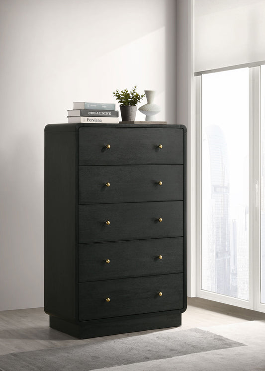 Cavelle 5-Drawer Chest, Black