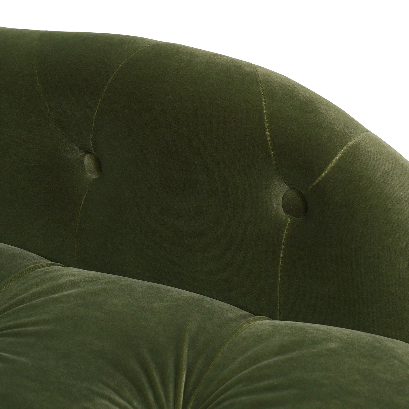 Samuel Tufted Roll Arm Chaise Lounge - Olive & Green - detail view 4