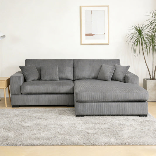 Mid Century Modern Sectional 3-Seater Sectional.polyester.suitable - GREY - primary color shot