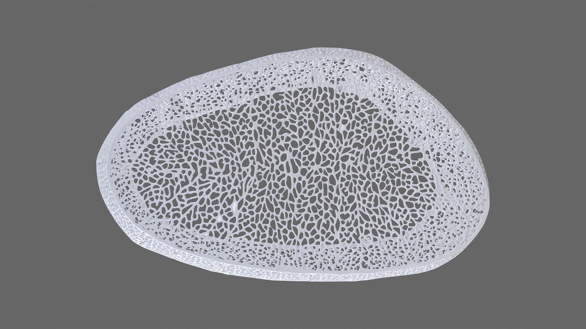 Azriel Oval Aluminum Mesh Coffee Table, White