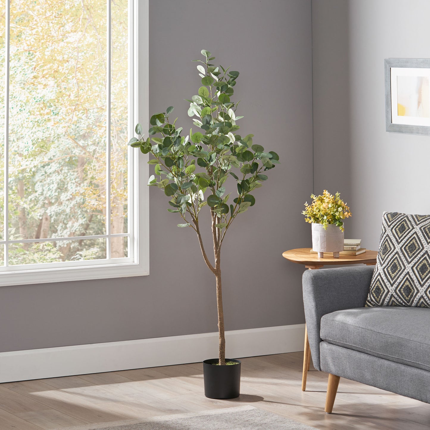 Everly Faux Eucalyptus Tree – 59” Tall