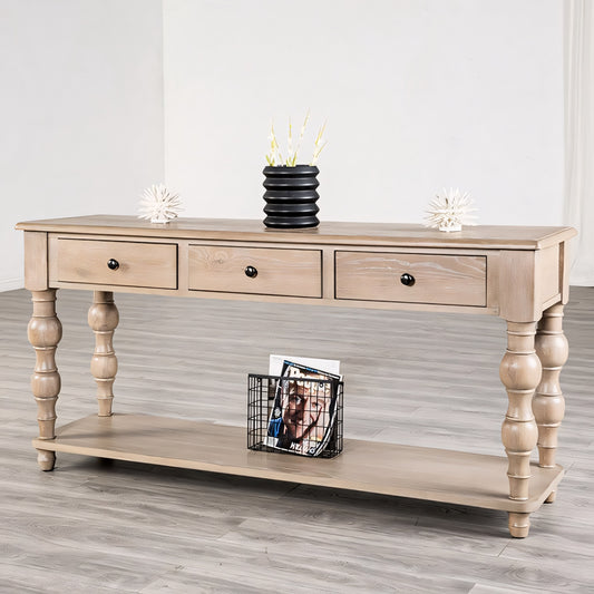 Chesapeake Solid Wood Sofa Table - White Wash