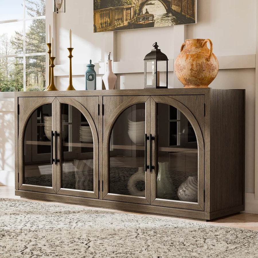 Clements Modern Farmhouse Dining Server, Oak