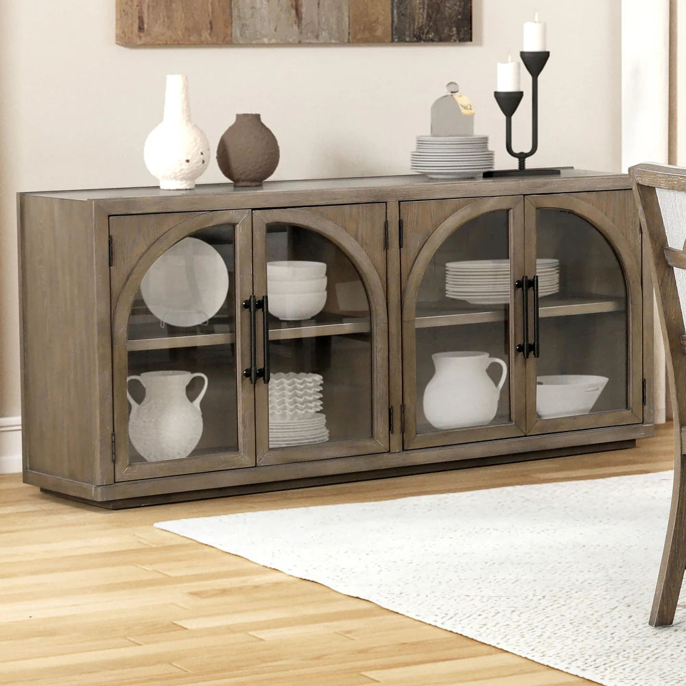 Clements Modern Farmhouse Dining Server, Oak