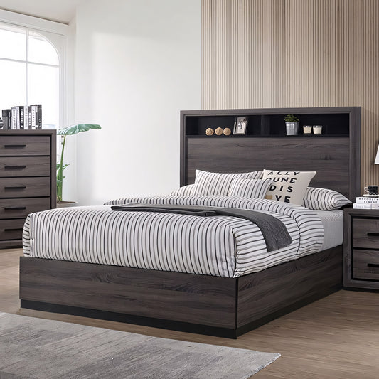 Conwy Queen Bed in Gray Oak Finish
