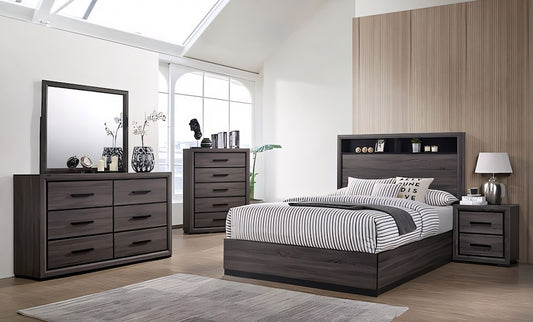 Conwy Queen Bed in Gray Oak Finish