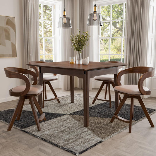 Croglio 5-Piece Counter Height Dining Set – Rich Walnut