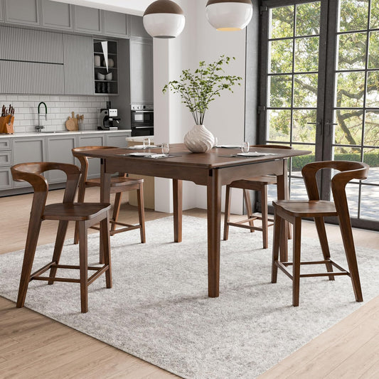Croglio 5-Piece Counter Height Dining Set – Rich Walnut