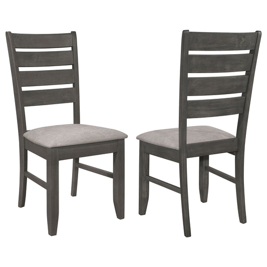Wood Side Chairs – Grey (Set of 2)